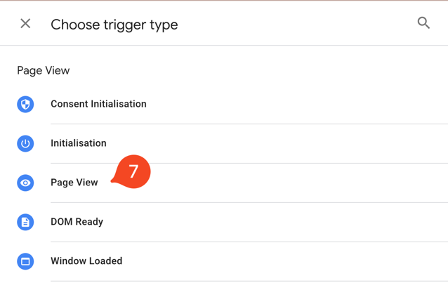 Add new trigger - select type