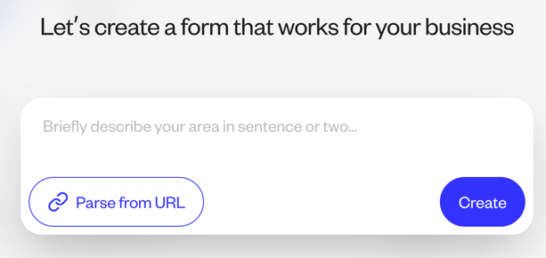 Quiz creation window with input field for description