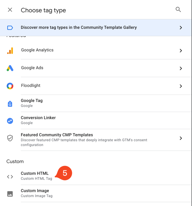 Setup Tag Configuration in GTM step 3
